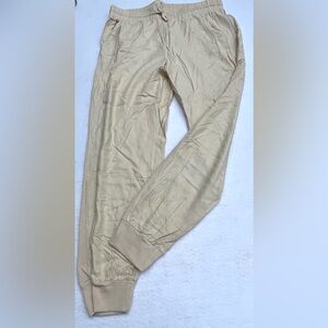 NEW Guess Chic Beige Linen Blend Joggers Size Large 03GB00 W7KD0 WITHOUTOUT TAGS